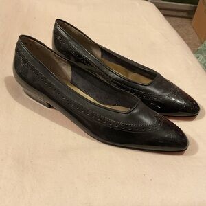 Sesto Meucci Black Leather Loafers Size 8 M